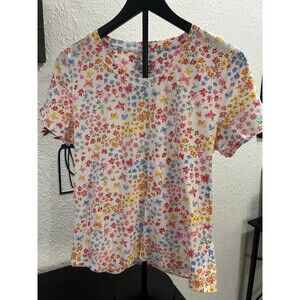 Sleep Sense Size Small Pajama Top NWOT Butterfly Print